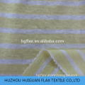 100% Linen Yarn Dyed Stripe Jersey /Linen Knitted Fabric HGJS003